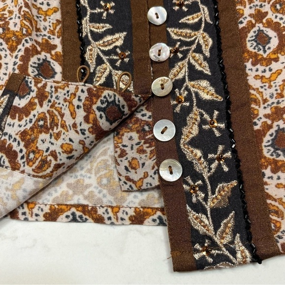 Soft Surroundings Boho Style Cortesia Long Sleeve Top Medium - Picture 5 of 9